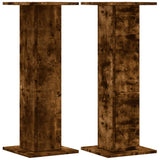 Speaker Stands 2 pcs Smoked Oak 30x30x80 cm Engineered Wood 852667