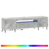 LED TV Cabinet Concrete Grey Engineered Wood 896908