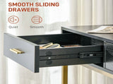 Dressing Table Set, with Storage and Stool - Black T3398P378117