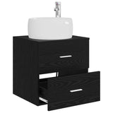 Wall-Mounted Sink Vanity Black Oak 49.5 x 44.5 x 66 cm 890311