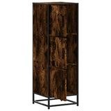 Highboard Smoked Oak 35.5x35x106.5 cm Engineered Wood and Metal 849066