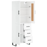 Highboard White 69.5x34x180 cm Engineered Wood 3200025