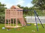 Outdoor Playset Wood Brown, Blue Solid Douglas wood, Polypropylene 3156878