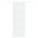 Sliding Door White 83 x 232 cm Solid Pine Wood 3445527