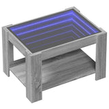 Coffee Table with LED Grey Sonoma 73x53x45 cm Engineered Wood 847551