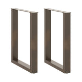 Dining Table Legs U-Shaped 2 pcs Natural Steel 60x cm Steel 4013183