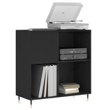 Record Cabinet Black Engineered Wood 84.5 x 38 x 89 cm Modern 831765