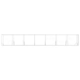 Outdoor Dog Kennel Silver 2x14x2 m Galvanised Steel 3190454