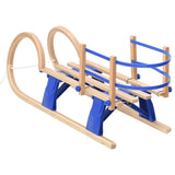 Foldable Sledge with Backrest 110 cm Plywood 93700