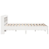 Bed Frame without Mattress White 140x200 cm Solid Wood Pine 3306889