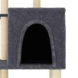 Cat Tree with Sisal Scratching Posts Dark Grey 97 cm 172066