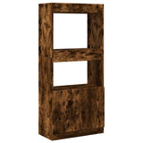 Highboard Smoked Oak 63x33x140 cm Engineered Wood 855110