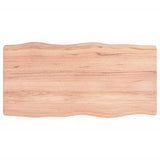 Table Top Light Brown 80x40x cm Treated Solid Wood Live Edge 363940
