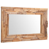 244563 Decorative Mirror Teak 90x60 cm Rectangular