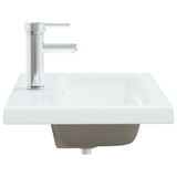 Built-in Basin with Faucet 61x39x18 cm Ceramic White 148624