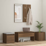 Hallway Furniture Set Brown Oak Engineered Wood 3120202