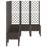 Garden Planter with Trellis Brown 160x120x142 cm PP 367940