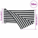 Privacy Net Anthracite and White 1.5x50 m HDPE 195 g/m 4003697