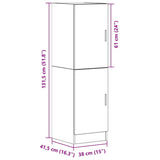 Kitchen Cabinet Old Wood 38x41.5x131.5 cm Engineered Wood 860119