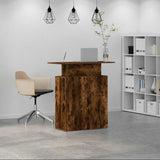 Reception Desk Smoked Oak 100x40x104 cm Engineered Wood 859055