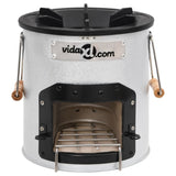 Camping Wood Stove Silver 45x25x26 cm Steel 319438