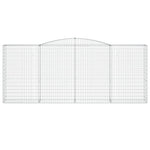 Arched Gabion Basket 400x50x160/180 cm Galvanised Iron 153538