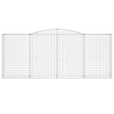 Arched Gabion Basket 400x50x160/180 cm Galvanised Iron 153538
