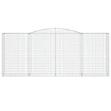 Arched Gabion Basket 400x50x160/180 cm Galvanised Iron 153538