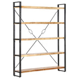 Bookcase Mango Wood Brown, Black 286580