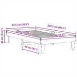 Bed Frame without Mattress Wax Brown 90x200 cm Solid Wood Pine 855366