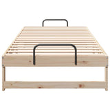 Bed Frame Brown 100 x 220 cm Solid Pine Wood 873172