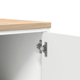Garage Storage Cabinet White 40x51x85 cm Solid Wood Pine 860562