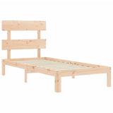 Bed Frame without Mattress 90x200 cm Solid Wood Pine 3193516