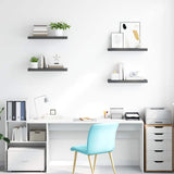 Floating Wall Shelves 4 pcs High Gloss Grey 60x23.5x3.8 cm MDF 323792