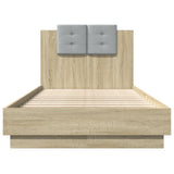 Bed Frame Sonoma Oak Engineered wood with plywood slats Single 3210061