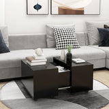 Coffee Table Black Engineered wood Small Extendable 806859