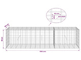 Gabion with 5 mm Wire and 5x10 cm Mesh 150x50x50 cm 3464709