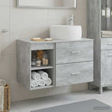 Bathroom Furniture Set 2 pcs Concrete Grey Engineered Wood 3403923