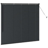 Venetian Blinds Height Adjustable Black 130 x 140 cm Aluminium 42006130