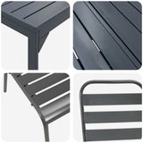 Garden Dining Set 11 pcs Anthracite Powder-coated Steel 3378828