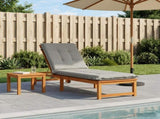 Sunlounger Cushion GEMERT 100% Polyester Grey 190 x 50 x 9 cm 947359