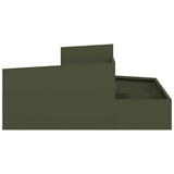 Garden Planter Olive Green 100 x 100 x 50 cm Cold-rolled Steel 873588