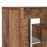 TV Cabinet with LED Lights Old Wood 120x36.5x40 cm Engineered Wood 856301
