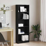 Bookshelf Black Oak 60 x 24 x 176 cm Engineered Wood 862468