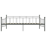 ZNTS 284670 DayBed Frame without Mattress Grey Metal 90x200 cm