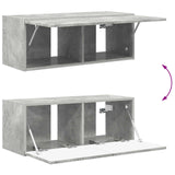 TV Wall Cabinet Set 4 pcs Concrete Grey Engineered Wood 3408937