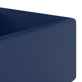 Luxury Basin Overflow Square Matt Dark Blue 41x41 cm Ceramic 146946