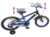 Kids Bike 16 Inches for 4-6 Years Old Blue Black 42009341