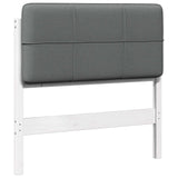 Upholstered Headboard with Headboard White and Light Grey 90 cm 880147