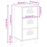 Bedside Cabinet VIKEN Anthracite Grey Engineered Wood 374919